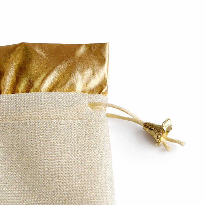 Gold Accent Potli Bag – Wedding Favor Pouch